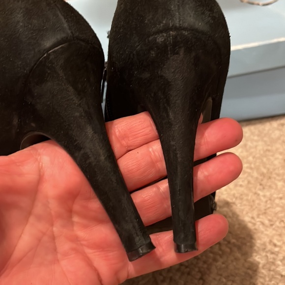 Antonio Melani Dante004 Black Suede Heels - Picture 9 of 10